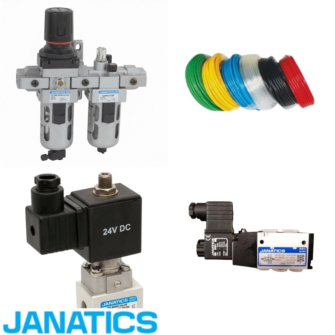 Pneumatic Cylinders, FRL Units, Solenoid Valves, Polyurethane Tubing & Push-in Fittings