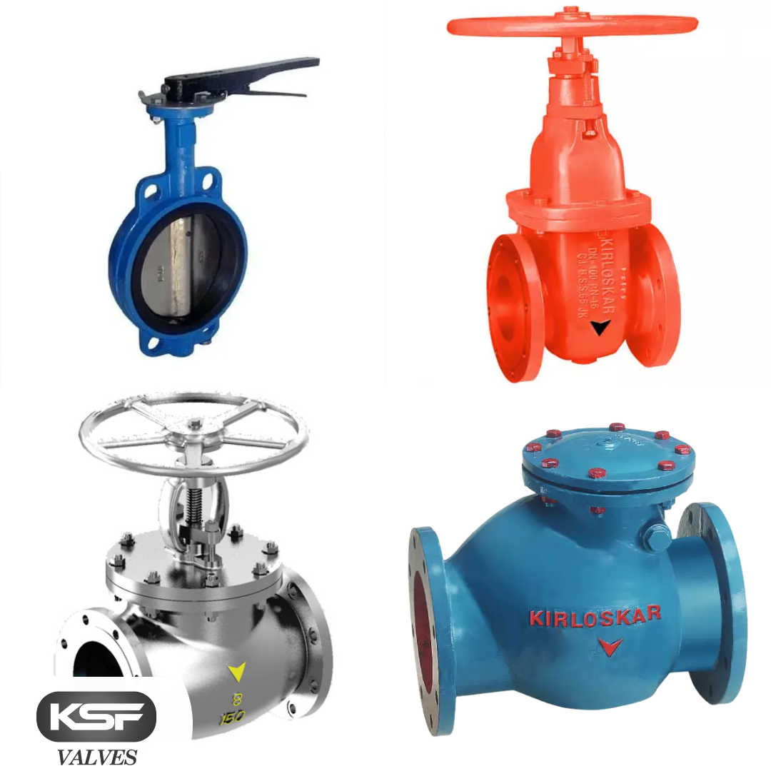 Cast Iron & Cast Steel Butterfly Valves, Sluice/Gate Valves, Globe Valves, Non-Return/Check Valves